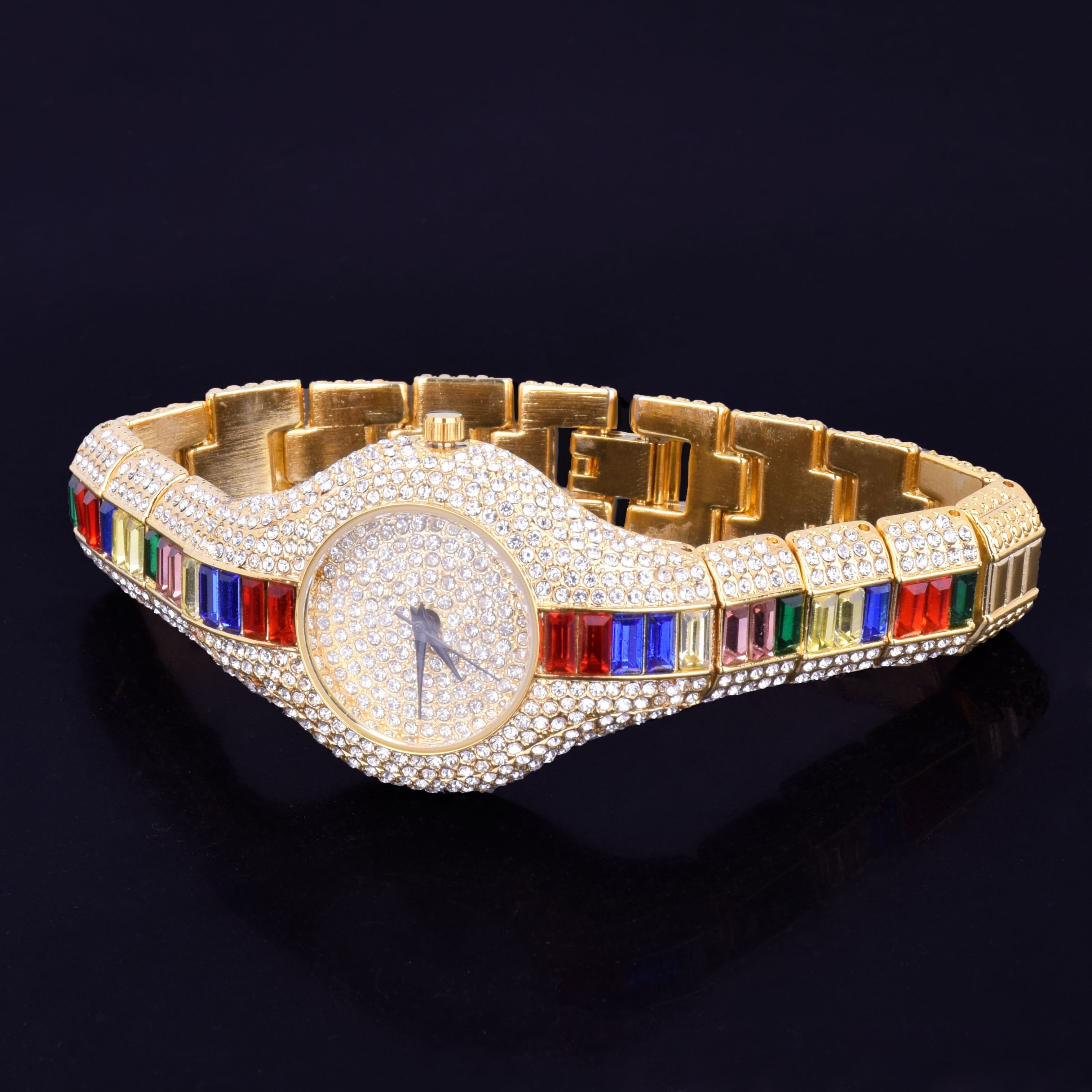 Men's Rainbow Crystals Watch | Womens Diamond Watch