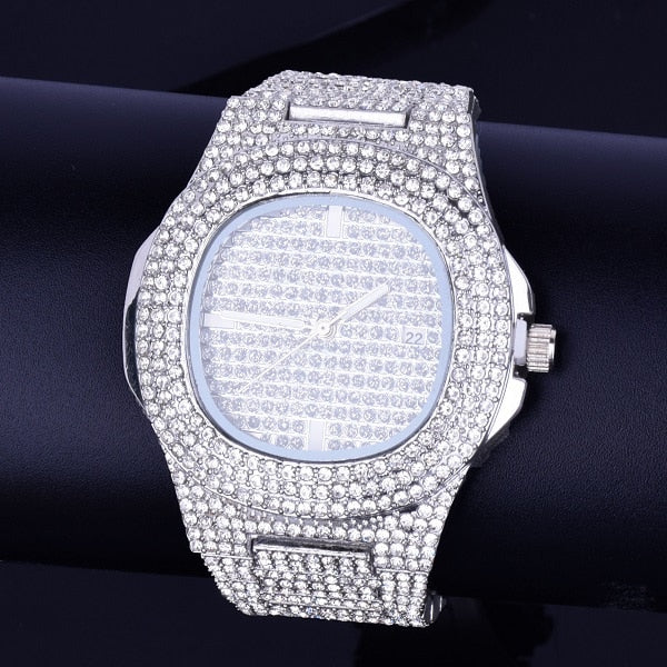 Blue Diamond Mens Watch | Blue Diamond Watch | Multi Color Diamond Watches