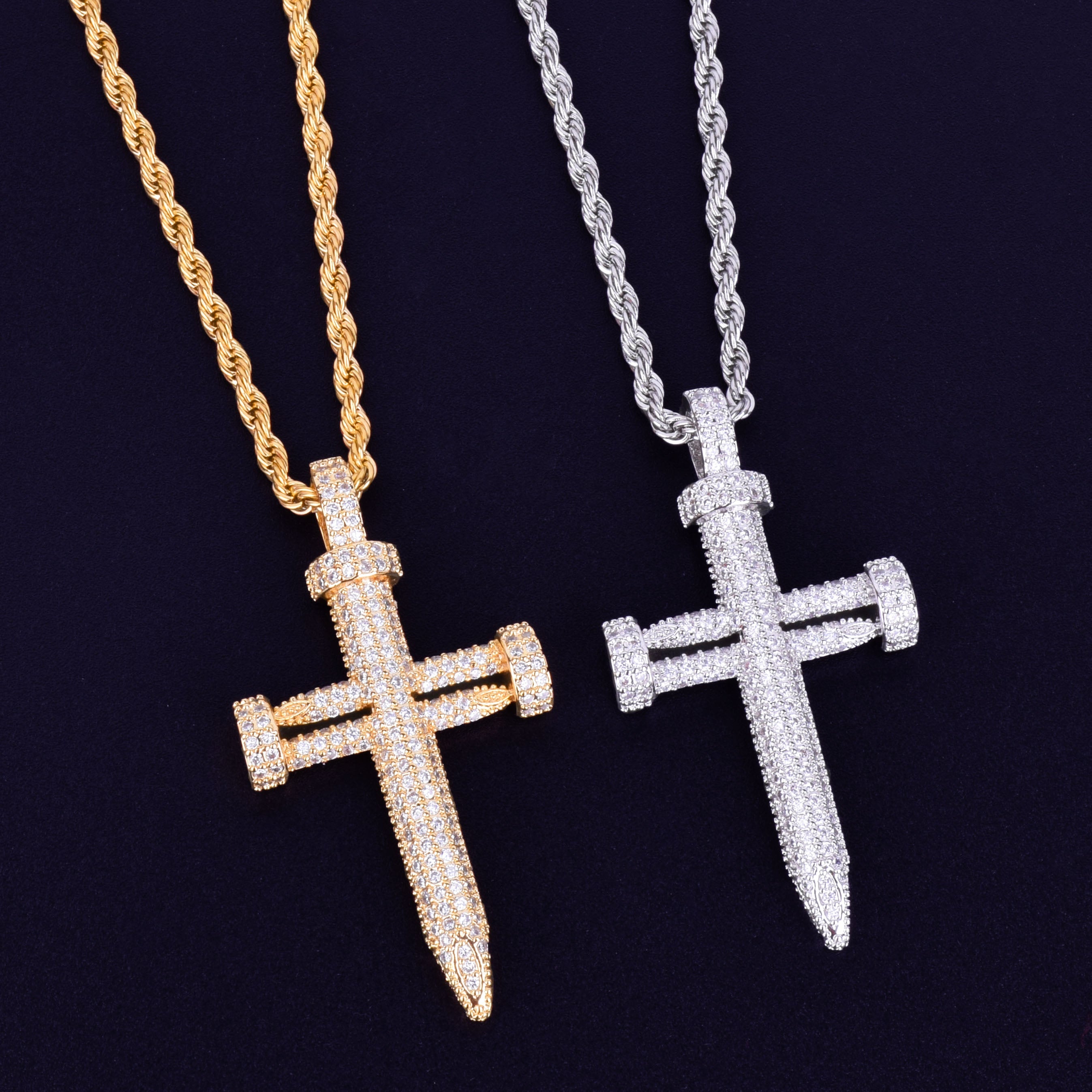 Nail Cross Pendant | Nail Cross Pendant Gold