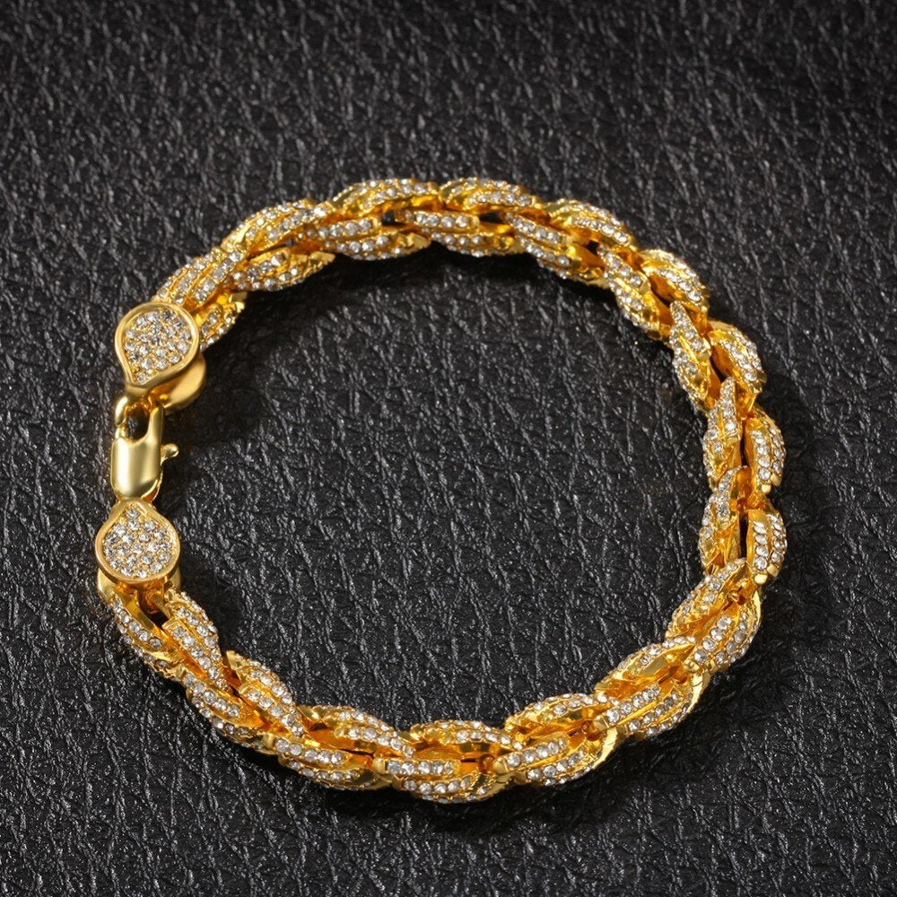 9mm | Thick Silver Rope Bracelet | Gold Rope Bracelet | Rope Bracelet