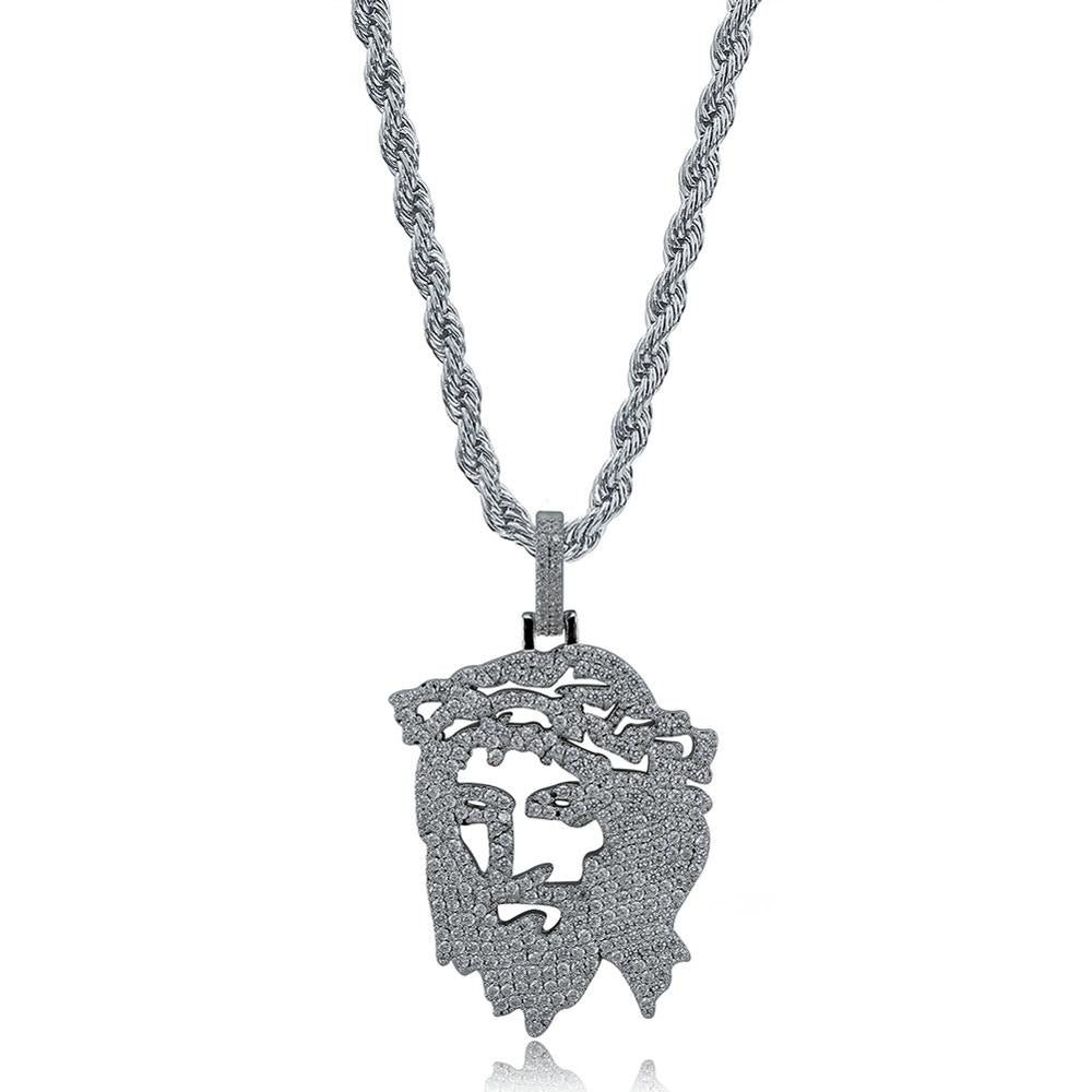 Jesus Face Pendant | Jesus Face Necklace Gold | Silver Face of Jesus Pendant