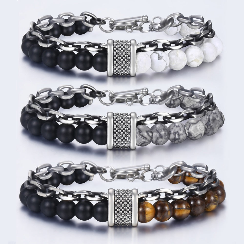 Mens Stone Bead Bracelets | Mens Bead Bracelets | Bead Bracelets Mens