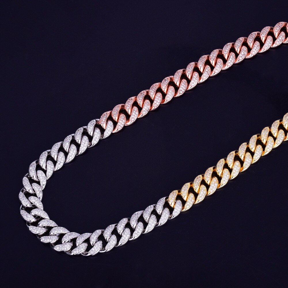 13mm Cuban Link Chain | Womens Cuban Link Chain | Diamond Cuban Link Necklace