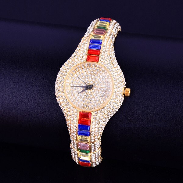 Men's Rainbow Crystals Watch | Womens Diamond Watch