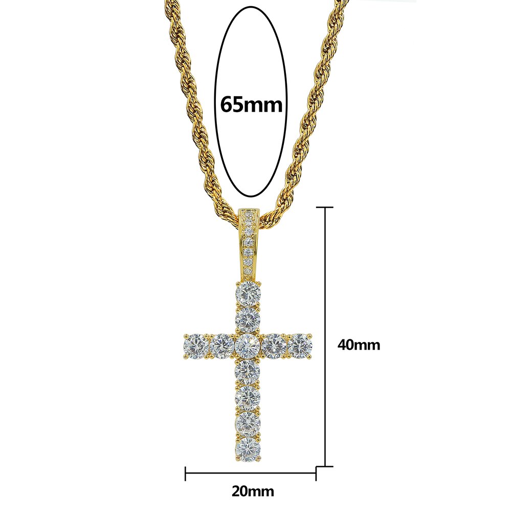 Iced Out Cross Pendant | Iced Out Cross Chain | Iced Out Cross Necklace