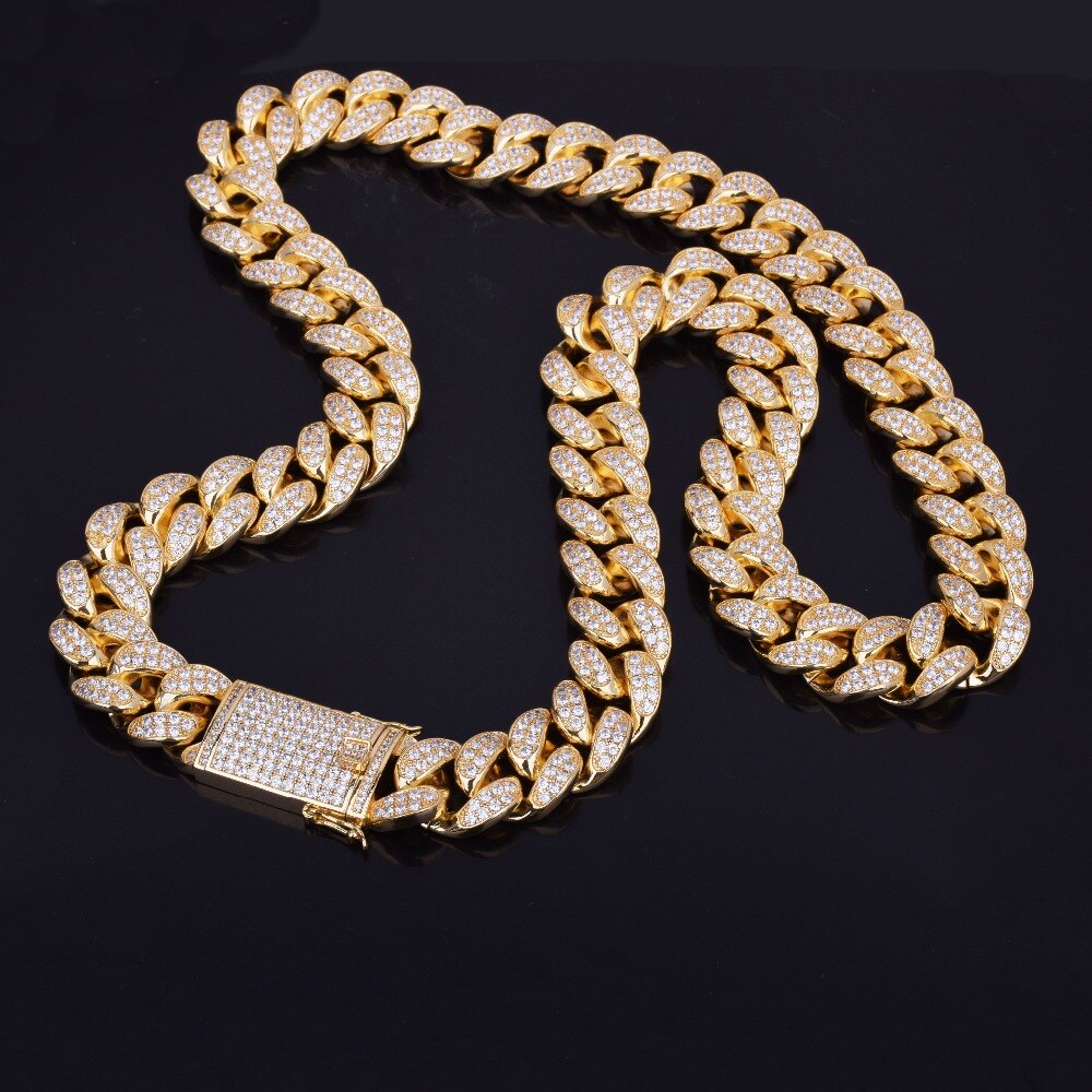 22mm Cuban Link Chain | Large Gold Cuban Link Chain | Thick Silver Cuban Link Chain