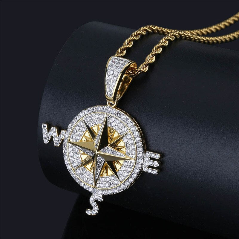 Compass Necklace | Gold Compass Necklace | Compass Pendant