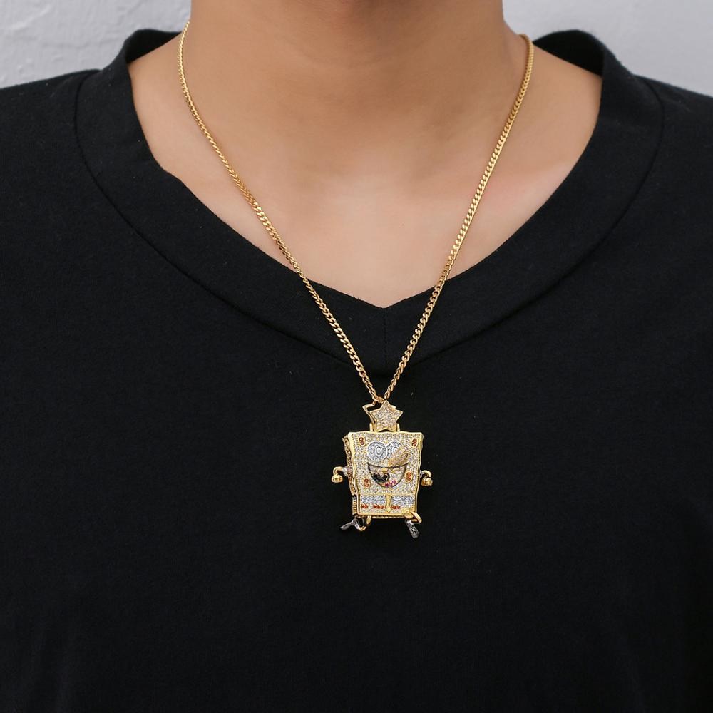 Iced out clearance spongebob chain