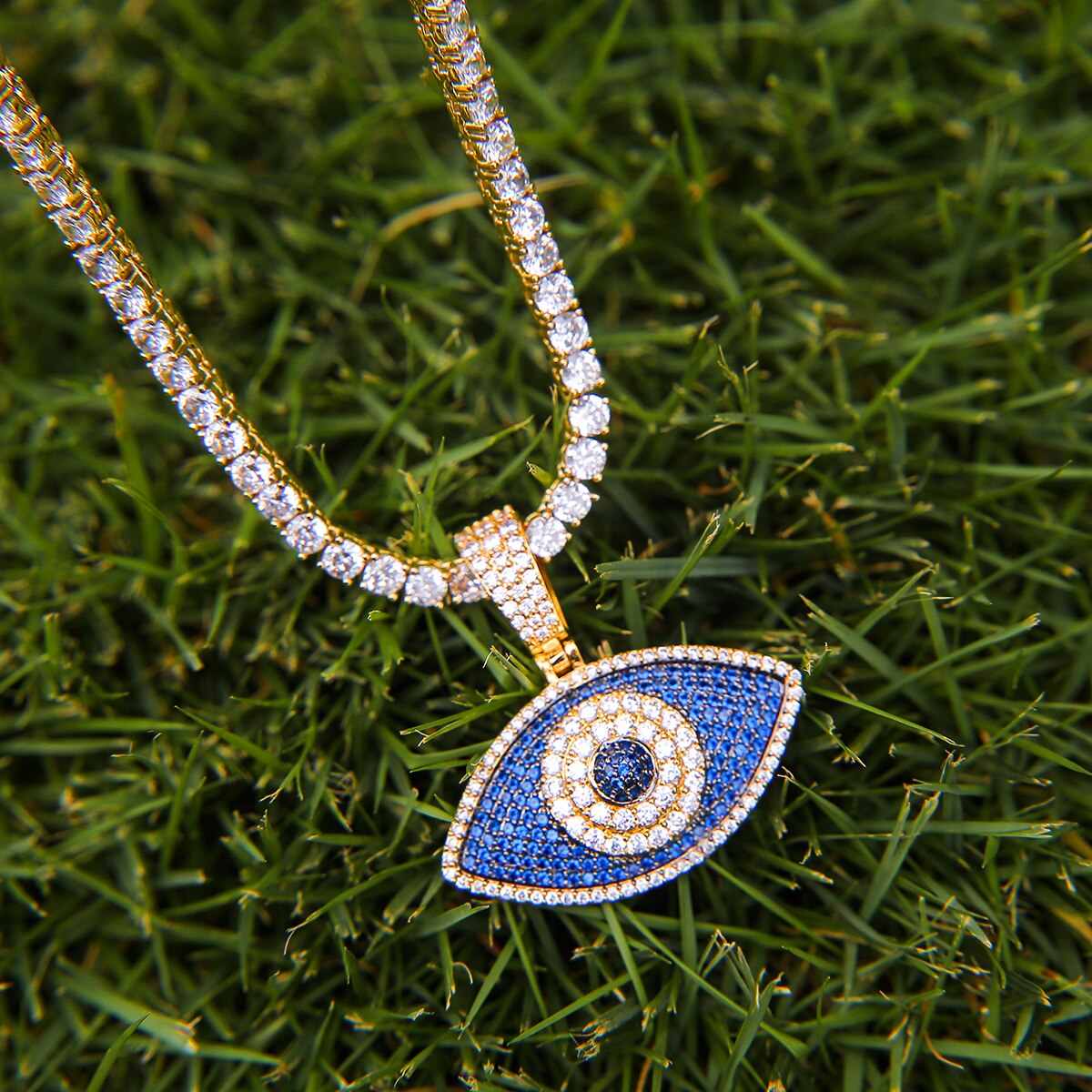 Iced Out Jewelry | Evil Eye Pendant | Hip Hop Jewelry Pendants