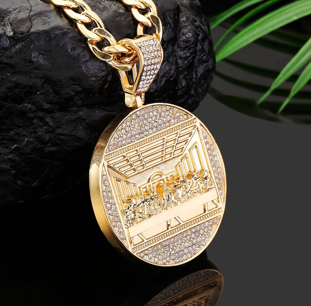 Iced Out Jewelry | Last Supper Pendant | Hip Hop Jewelry Pendants