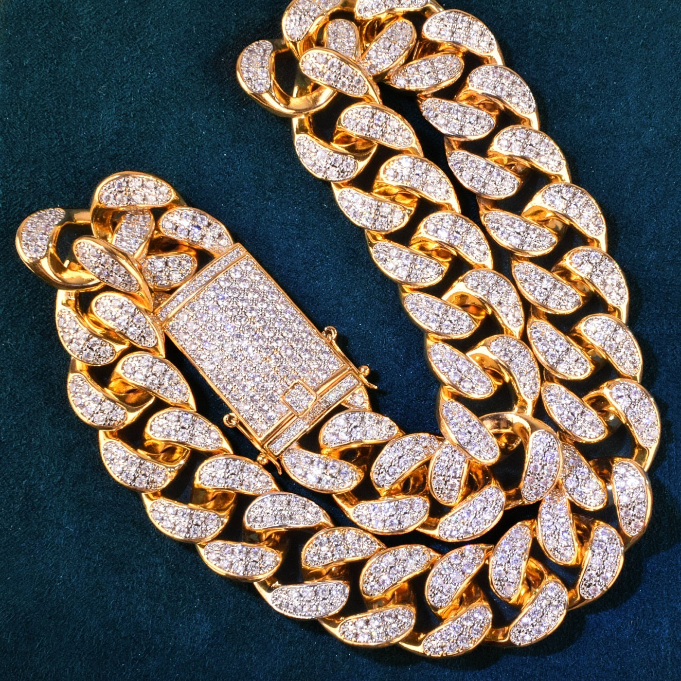 20mm | Miami Cuban Link Chain Gold | Mens Rose Gold Cuban Link Chain