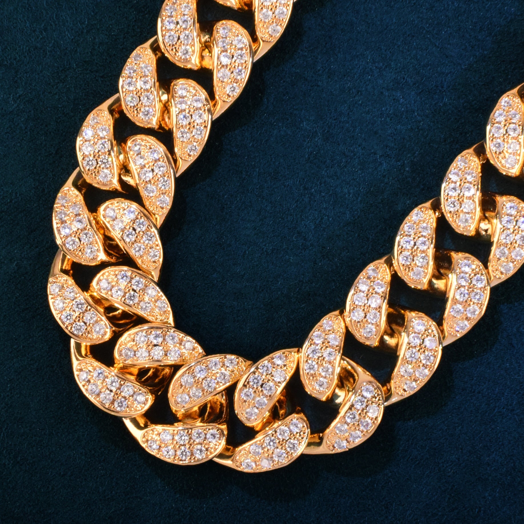 20mm | Miami Cuban Link Chain Gold | Mens Rose Gold Cuban Link Chain