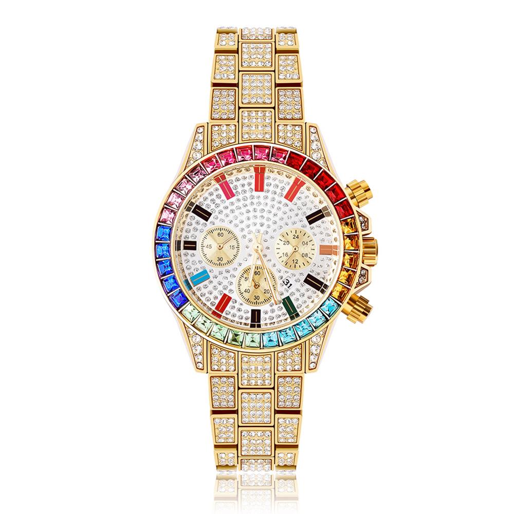 Rainbow Watch | Men's Rainbow Crystals Watches | Men's Designer Rainbow Watches