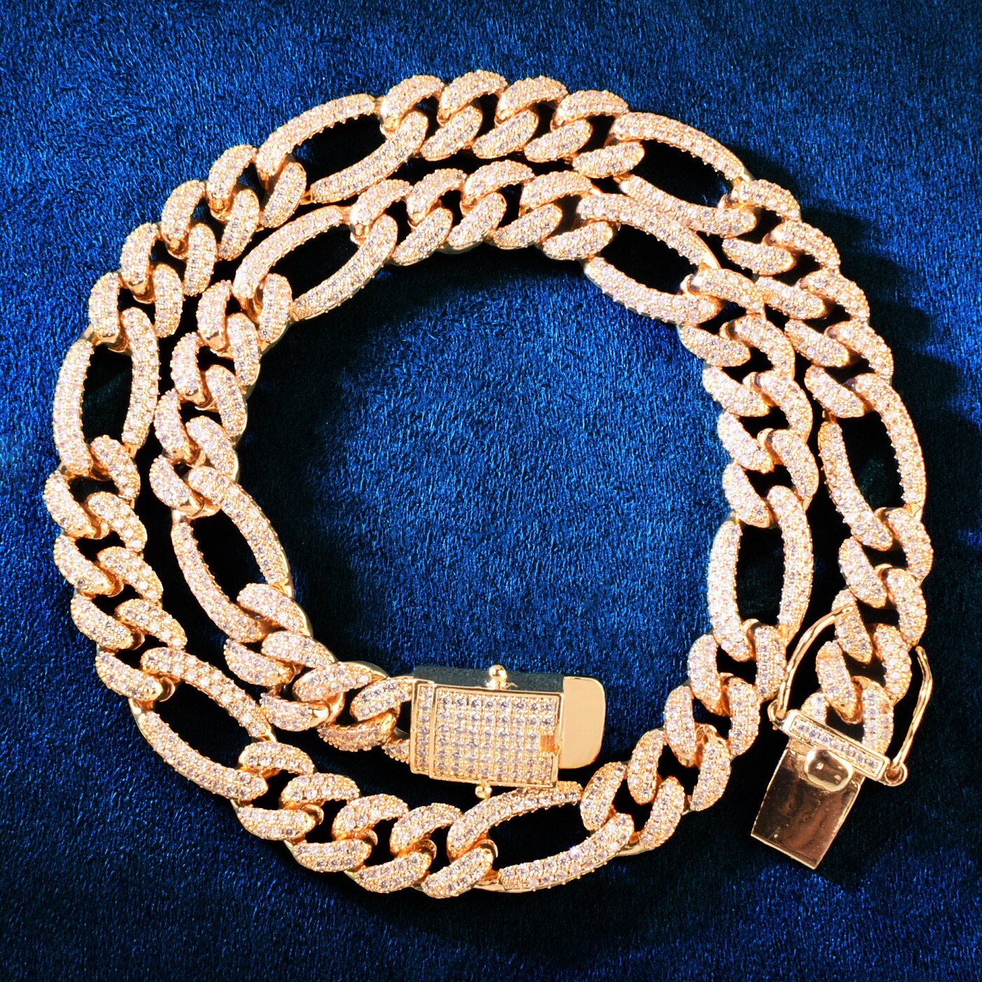 8mm | Figaro Chain Gold | Figaro Link Chain | Mens Gold Figaro Chain