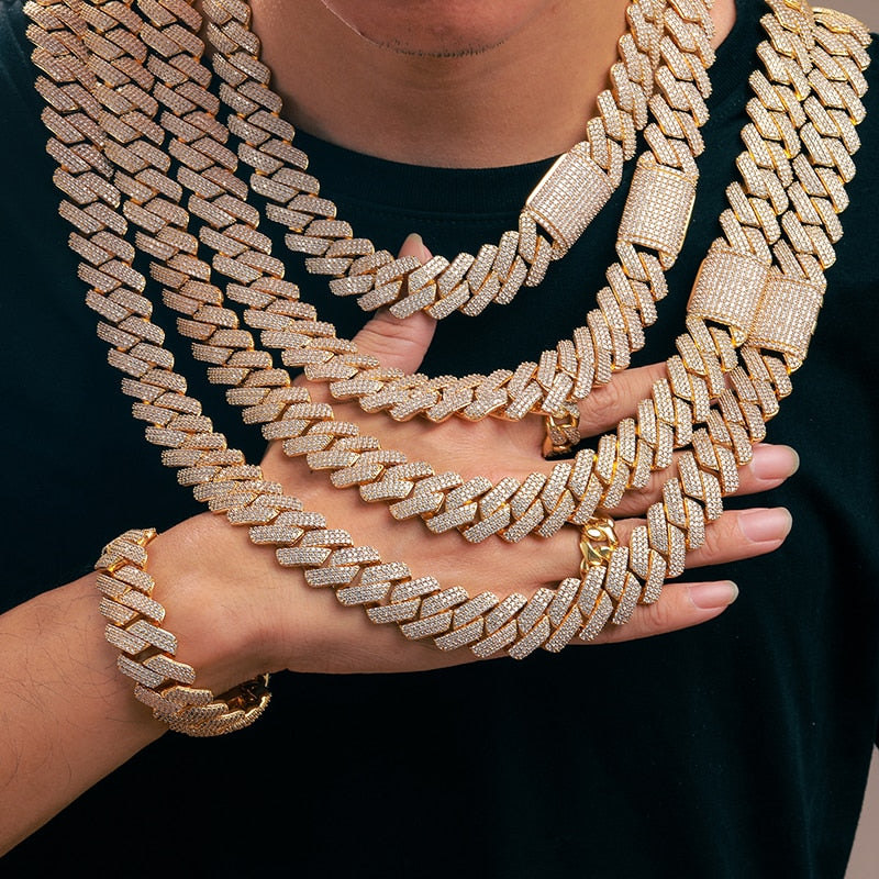 8mm - 20mm | Iced Out Miami Cuban Link Chains | Diamond Miami Cuban Link Chain