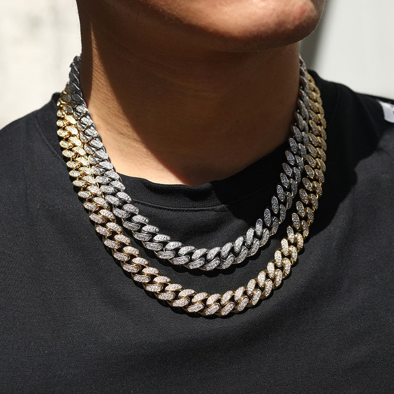 12mm Cuban Link Chain | Miami Cuban Link Chain Gold | Miami Cuban Link Chain Silver