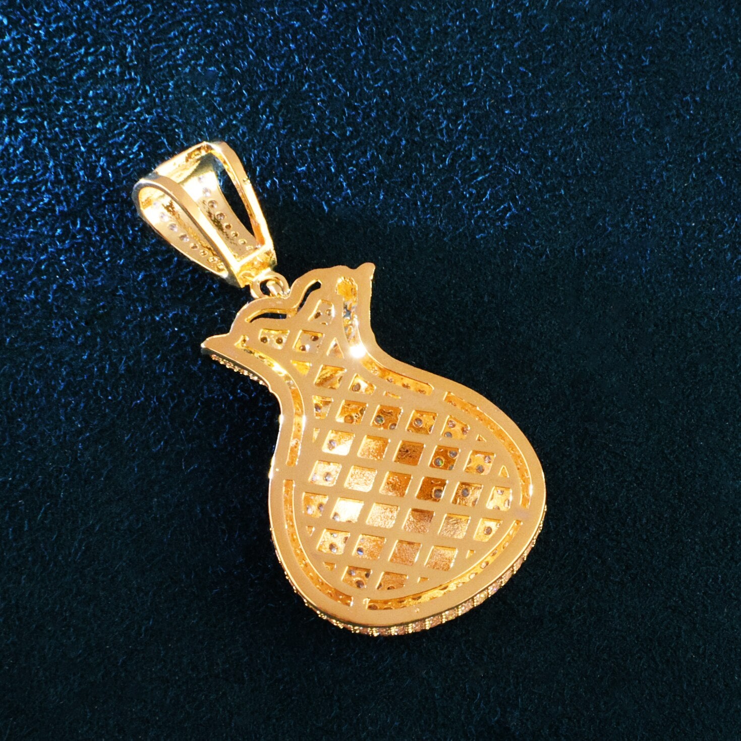 Money Bag Pendant | Money Bag Pendant Gold | Hip Hop Jewelry Pendants