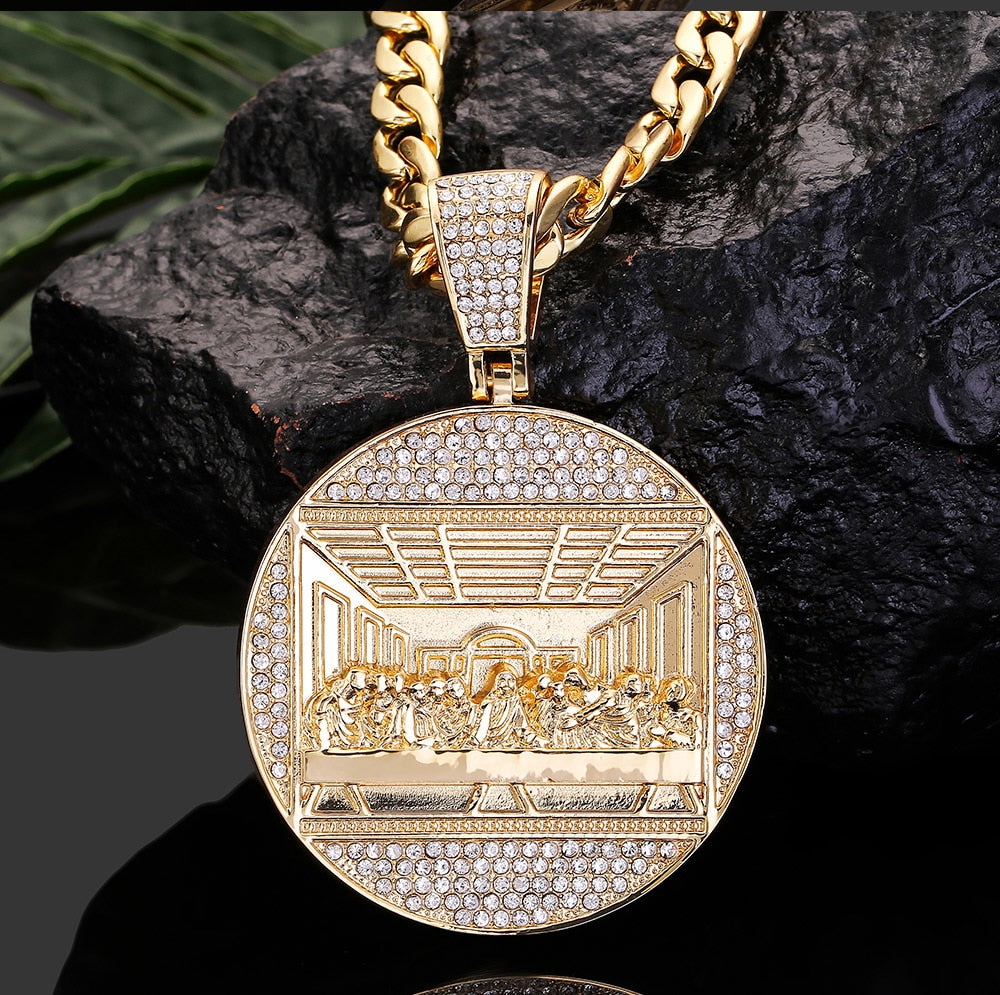 Iced Out Jewelry | Last Supper Pendant | Hip Hop Jewelry Pendants