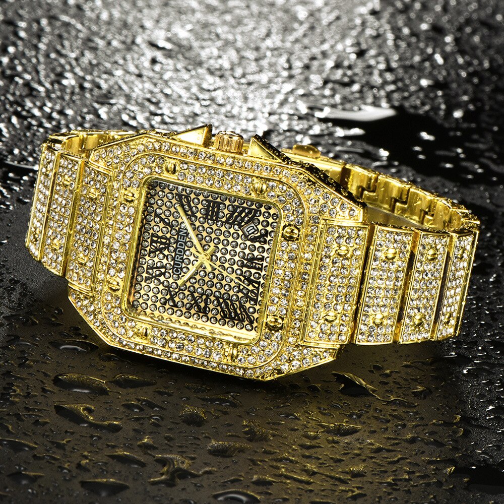 Black Diamond Watch | Black Crystal Diamond Watch for Men