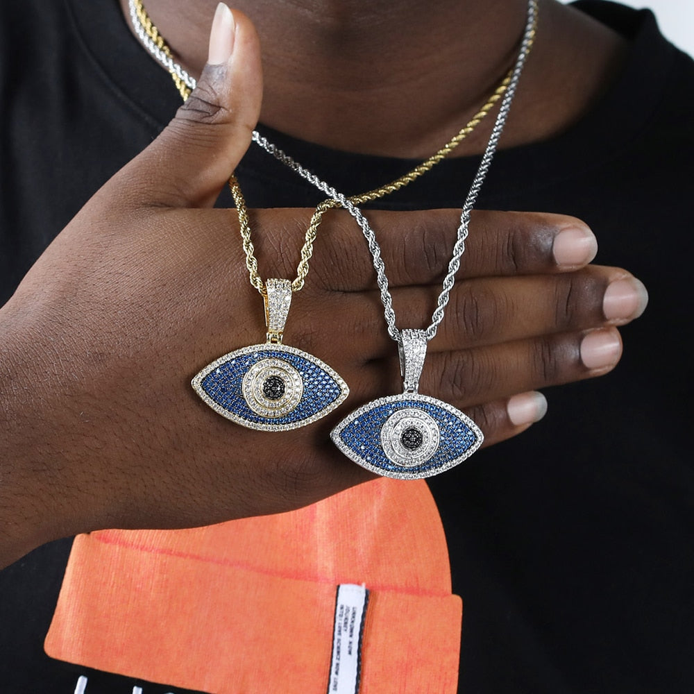Evil Eye Pendant Necklace | Gold blue Evil Eye Necklace