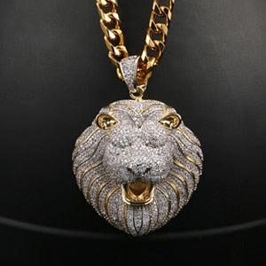 Lion Head Pendant | Gold Lion Head Pendant