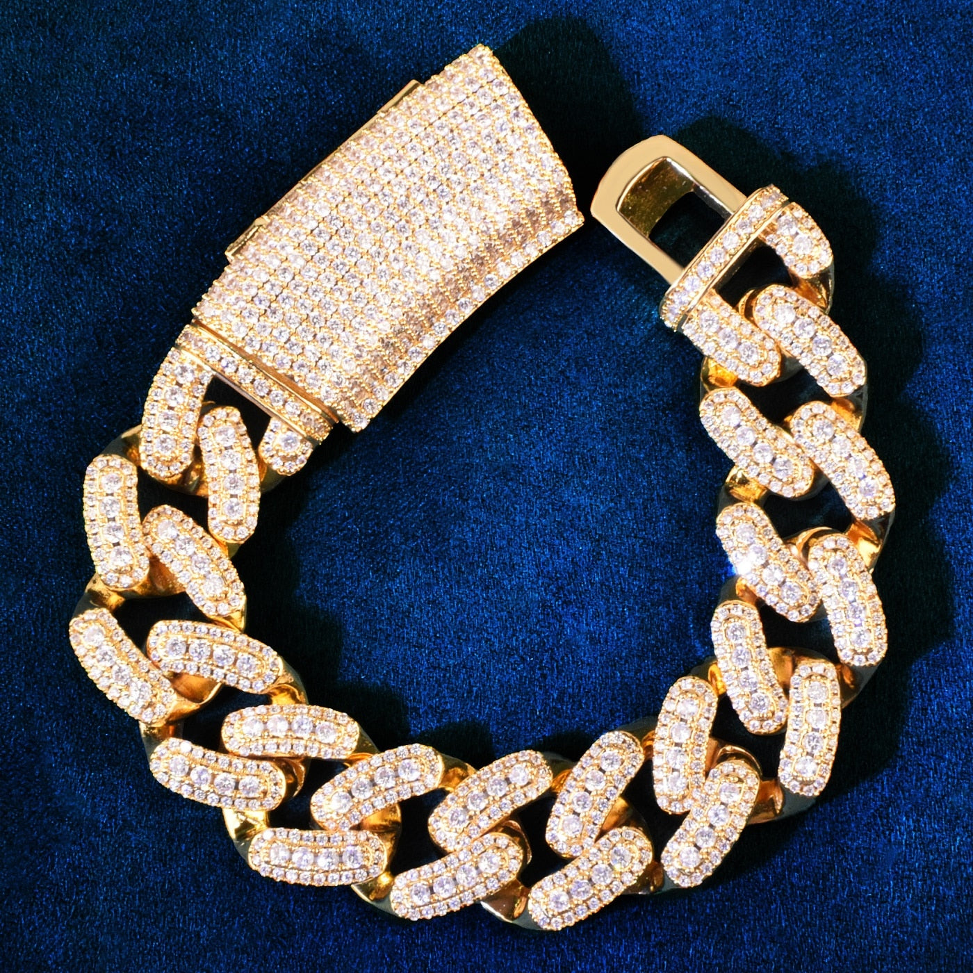 20mm | Cuban Link Bracelet Diamond | Diamond Miami Cuban Link Bracelet