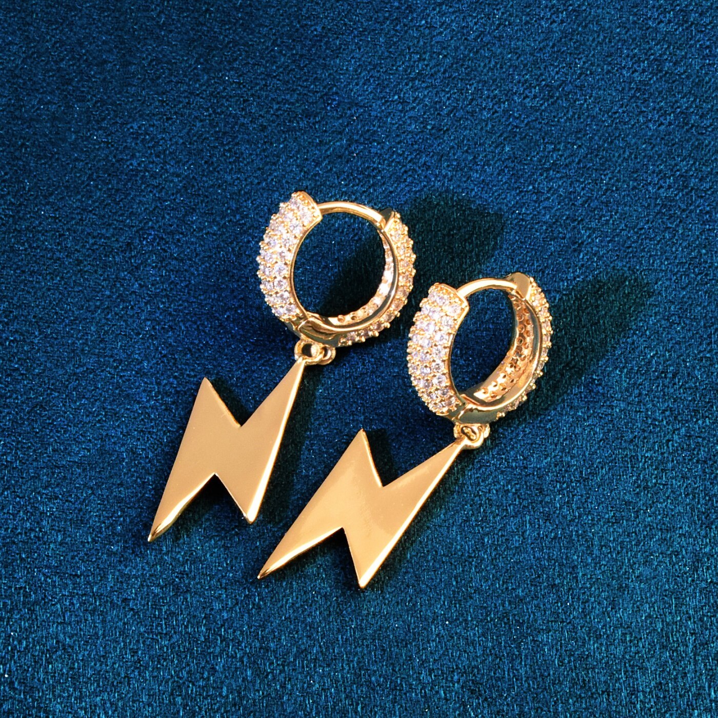 Lightning Bolt Earrings | Mens Dangle Earrings