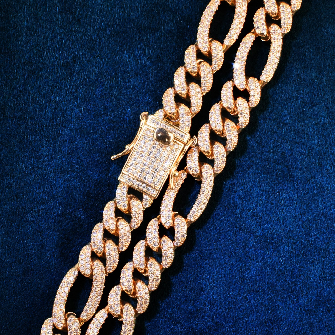 8mm | Figaro Chain Gold | Figaro Link Chain | Mens Gold Figaro Chain