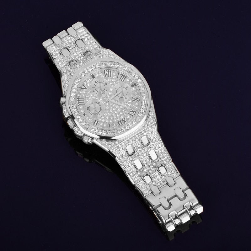 Big face sale diamond watch