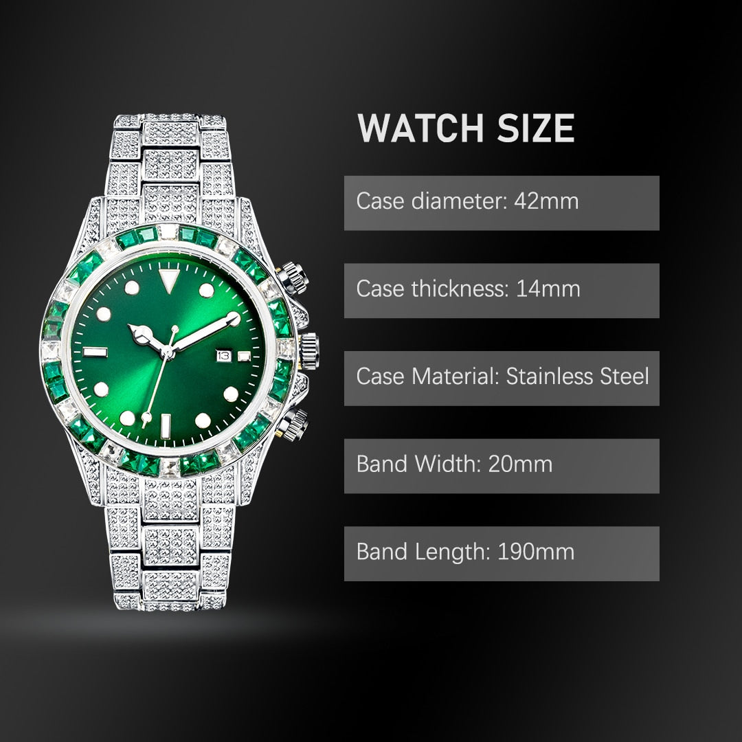 Iced Out Watch | Iced Out Watches Mens | Diamond Watches for Men