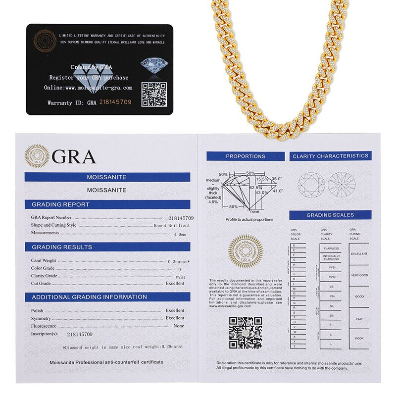 VVS Diamond Cuban Link Chain | Cuban Link Chain Real Diamonds