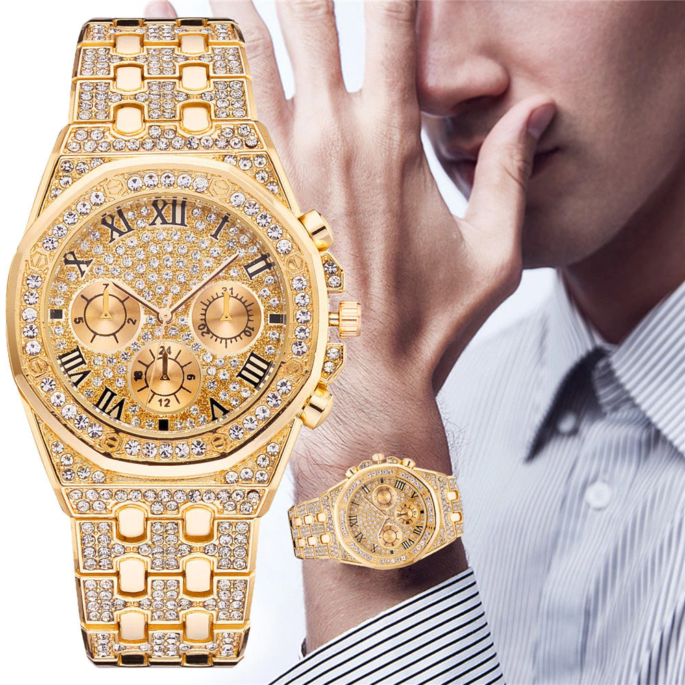 Diamond Watches for Men | Mens Diamond Watches | Big Face Watches for Men