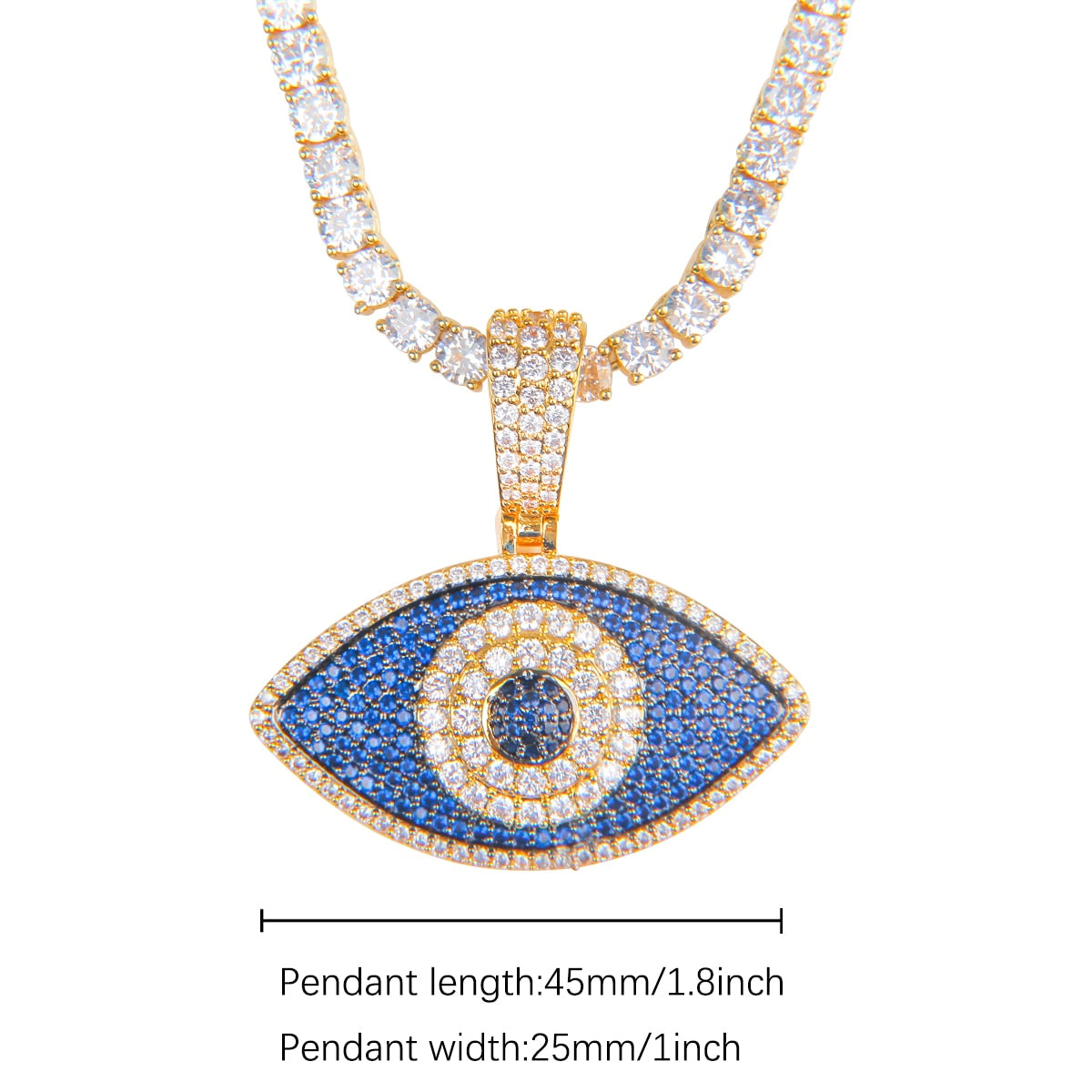 Iced Out Jewelry | Evil Eye Pendant | Hip Hop Jewelry Pendants