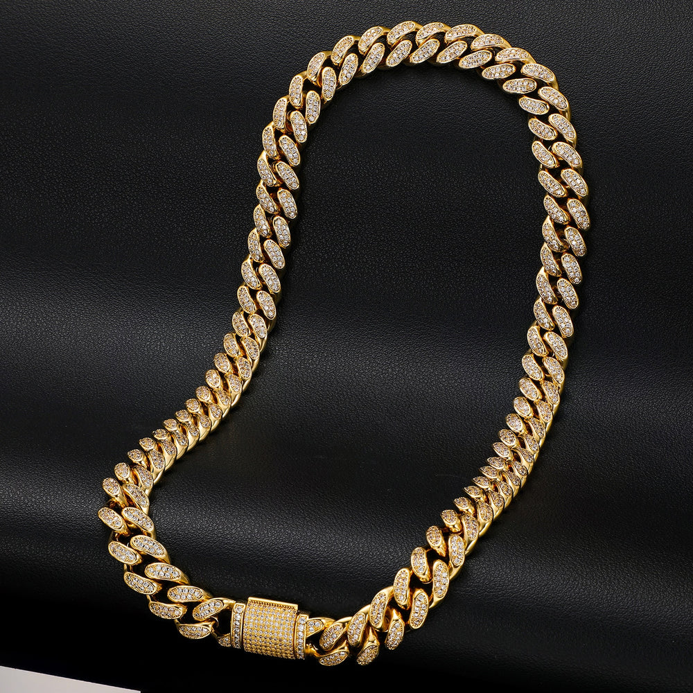 12mm | Diamond Cuban Link Chain Real Diamonds | VVS Diamond Chain Cuba