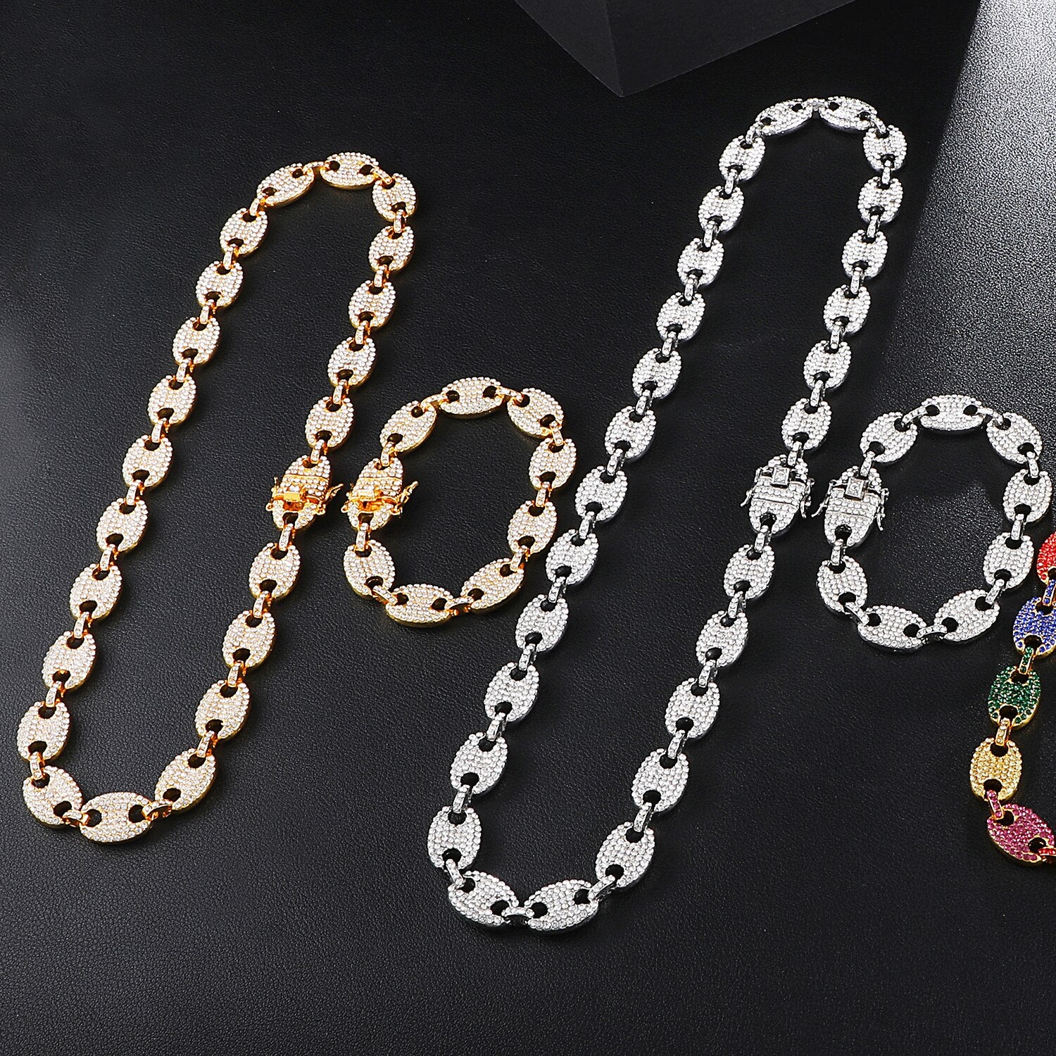 13mm | Puffed Gucci Link Chain | Coffee Bean Necklace