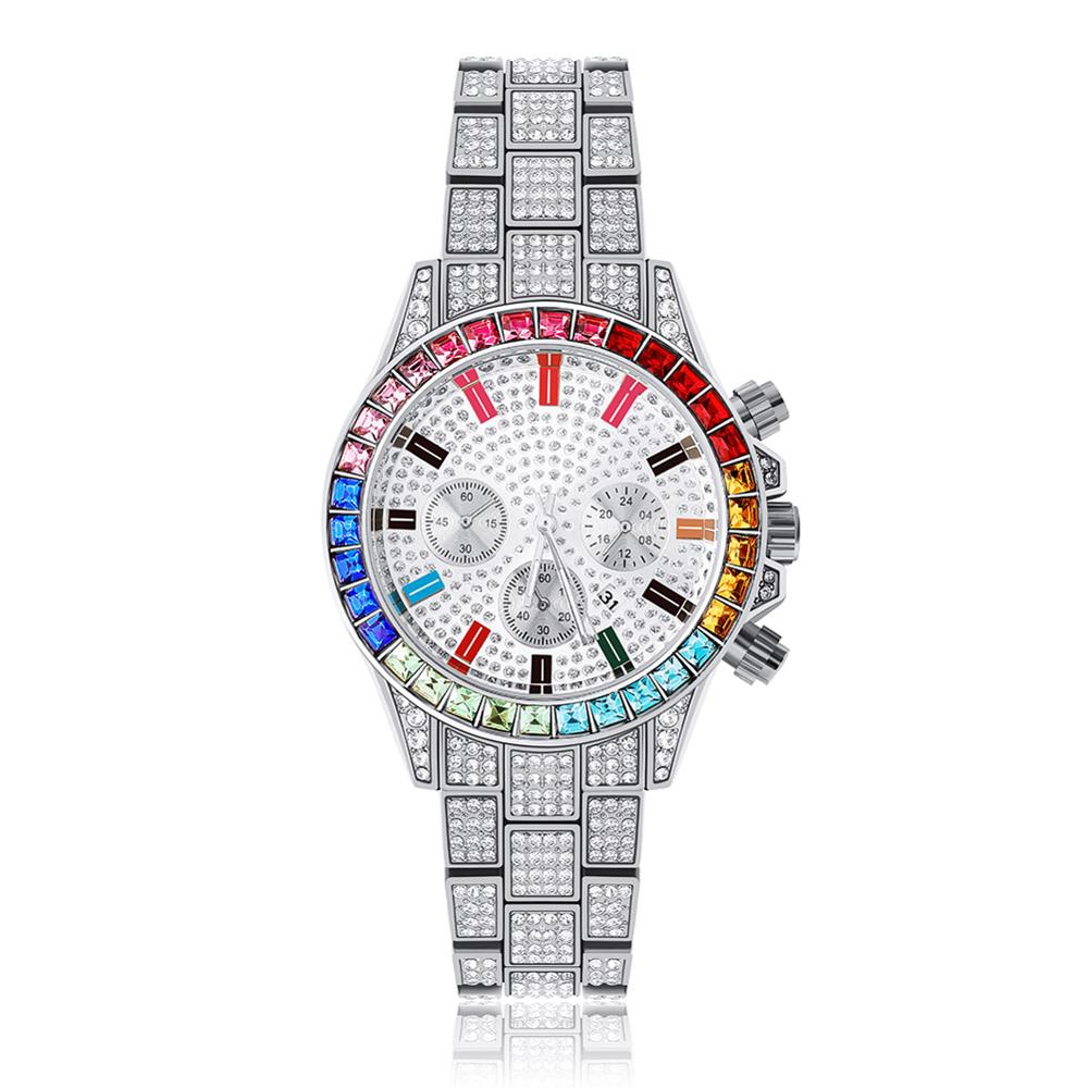 Rainbow Watch | Men's Rainbow Crystals Watches | Men's Designer Rainbow Watches