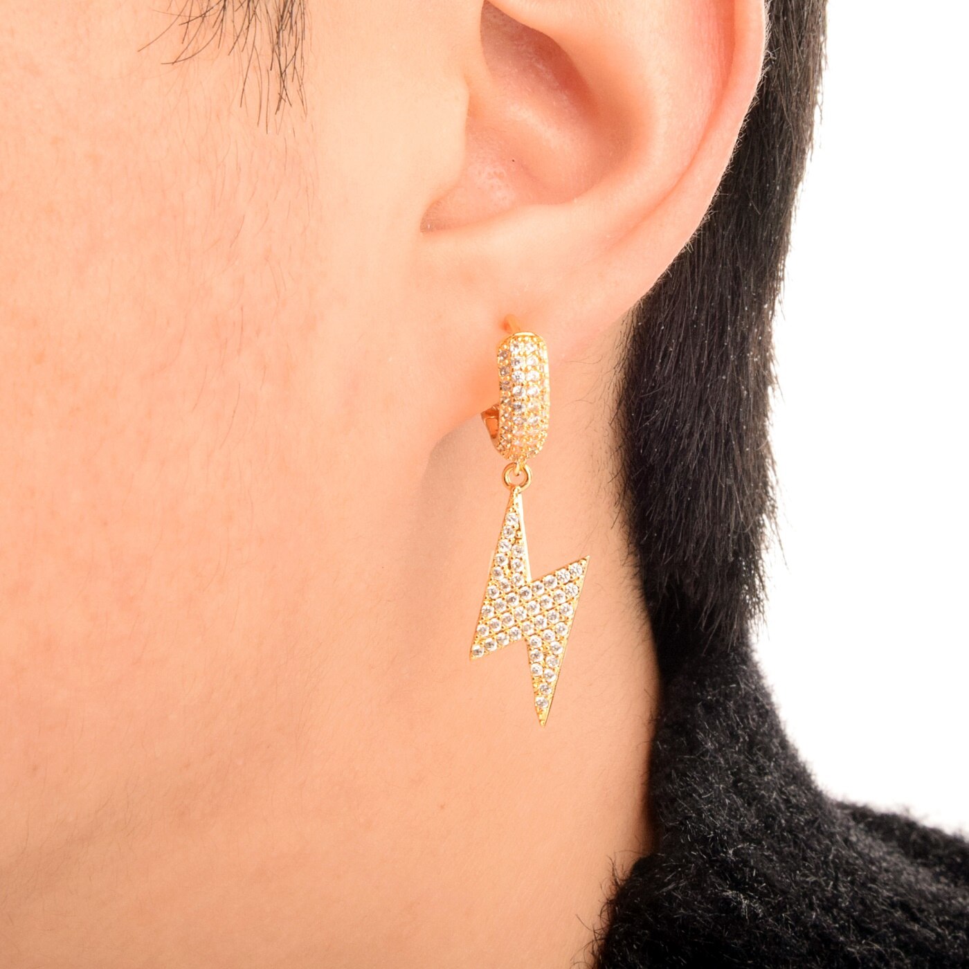 Lightning bolt deals mens earring