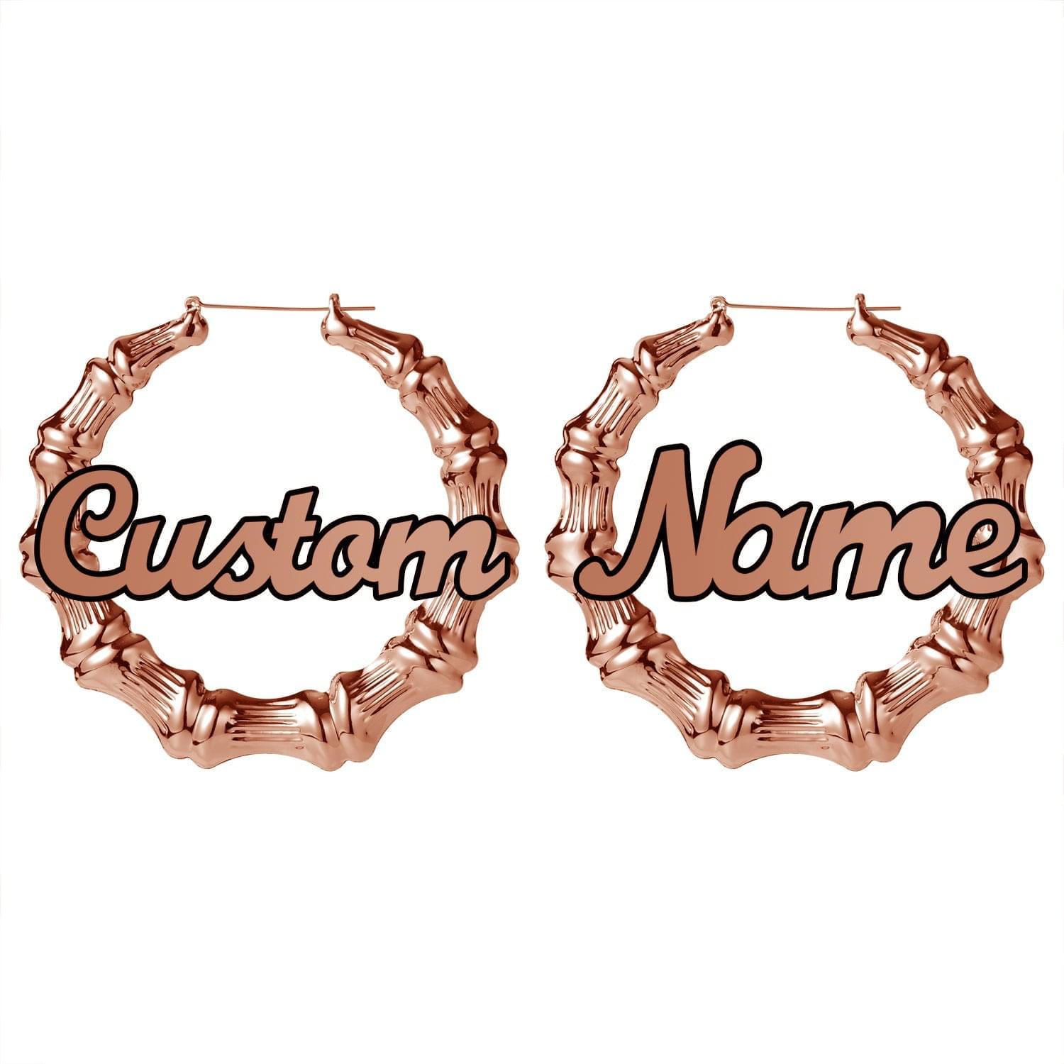 Bamboo Earrings | Custom Made Earrings with Names