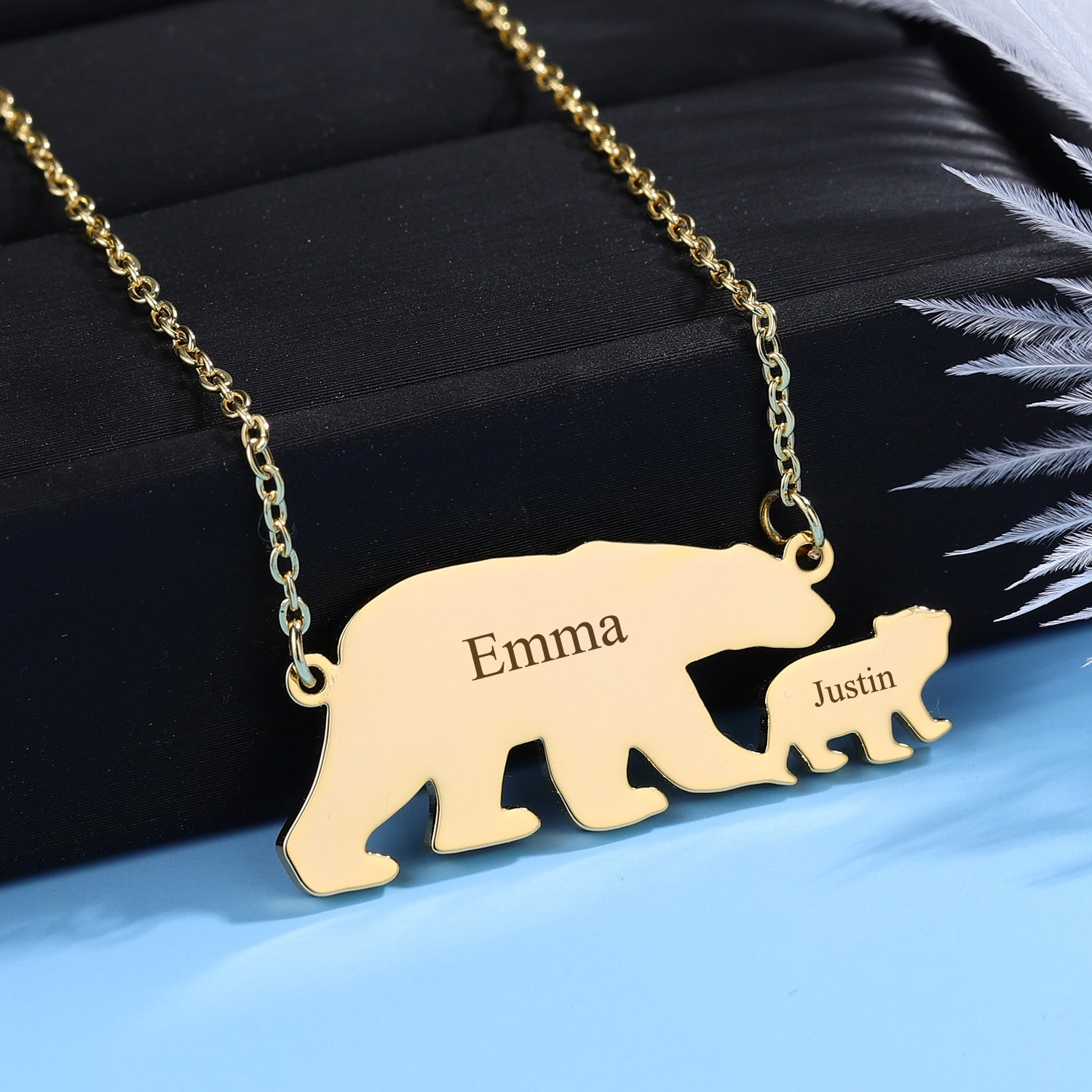 Engrave Elephant Necklace DN180-3 - Julri Box