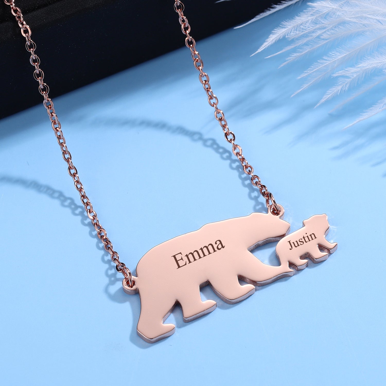 Engrave Elephant Necklace DN180-3 - Julri Box