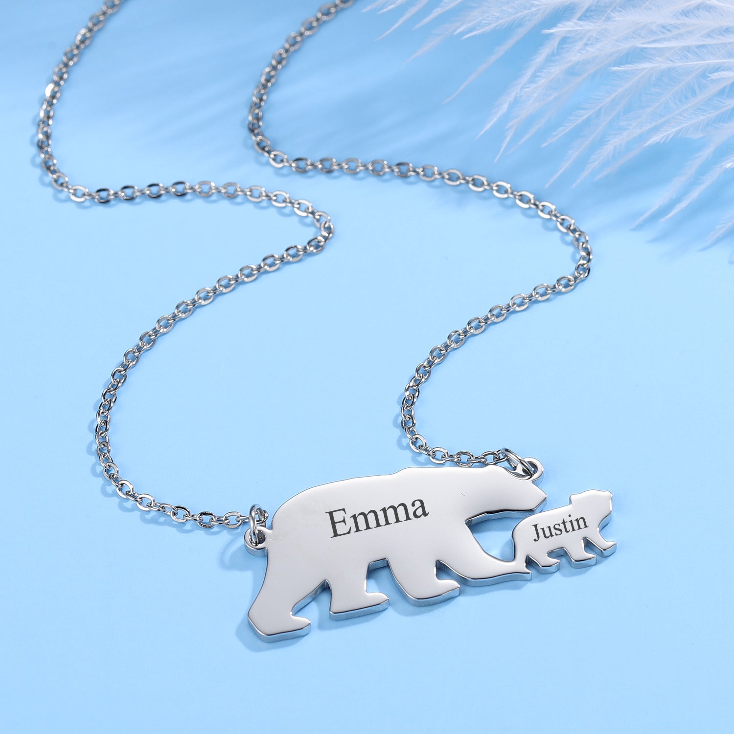 Engrave Elephant Necklace DN180-3 - Julri Box