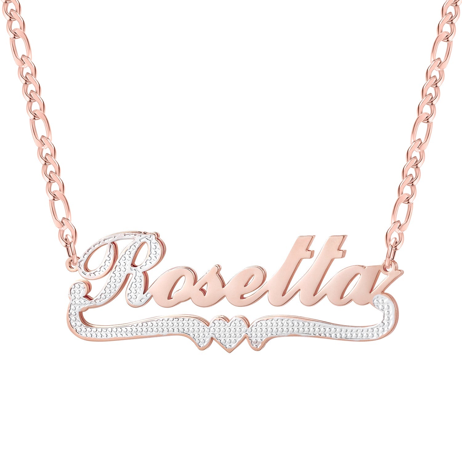 Double Plated Name Necklace | Iced Out