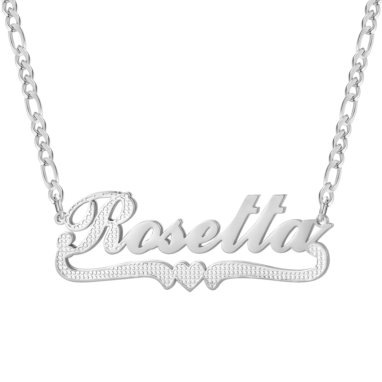 Double Plated Name Necklace | Iced Out