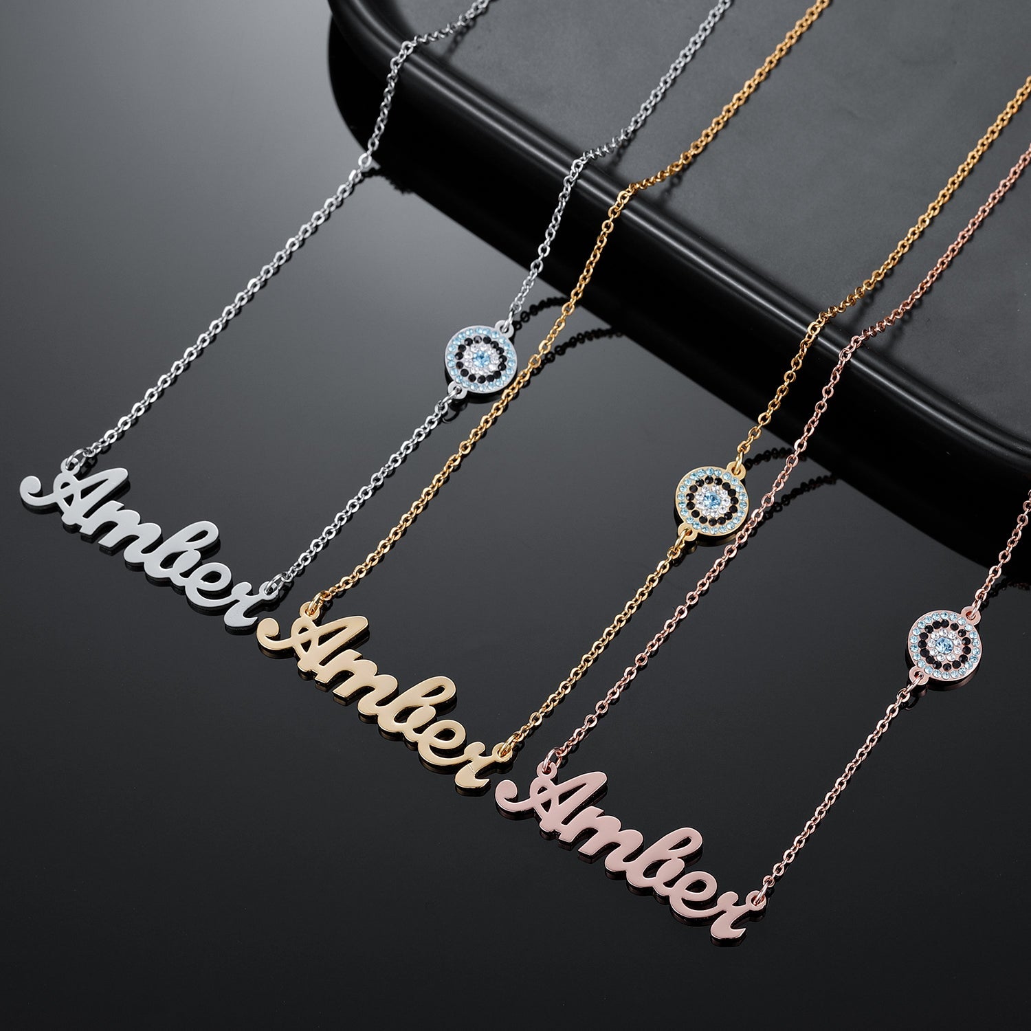 Evil Eye Necklace | with Name - Julri Box