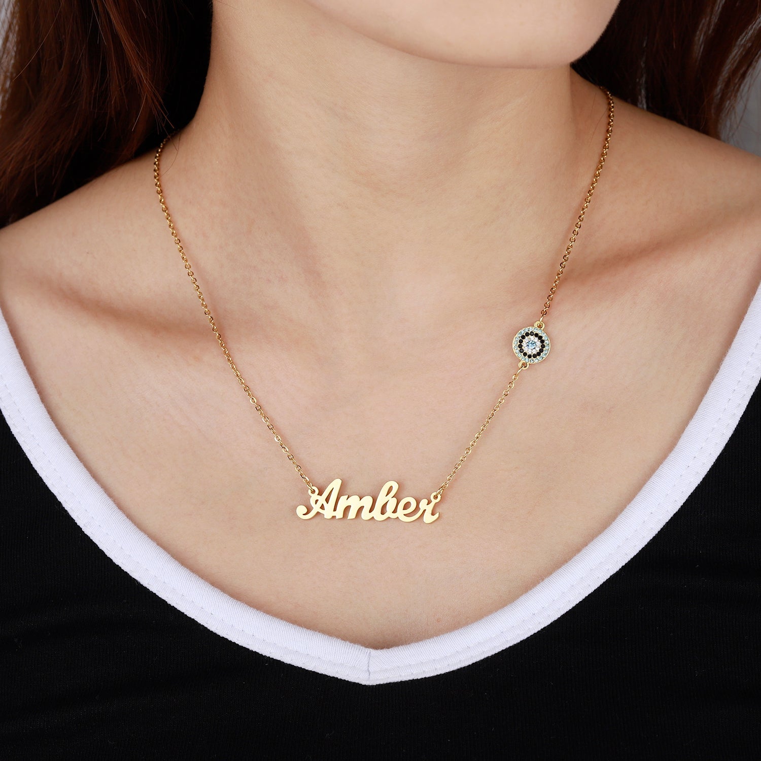 Evil Eye Necklace | with Name - Julri Box