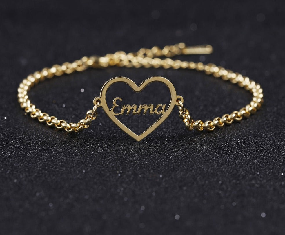 Name Bracelet | with Heart