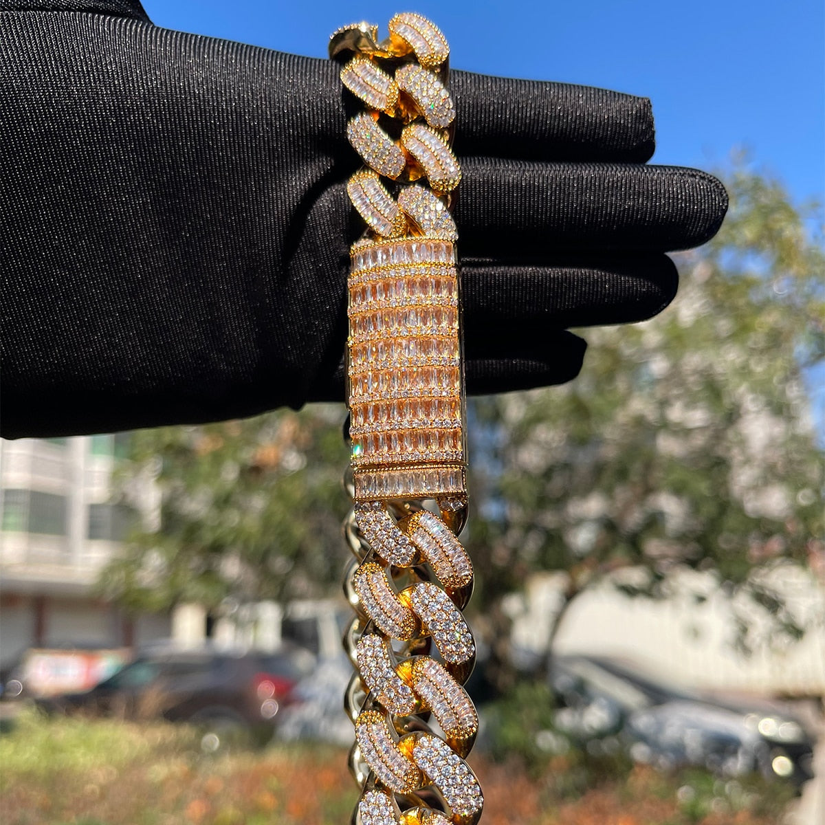 20mm Cuban Link Chain | Mens Rose Gold Cuban Link Chain