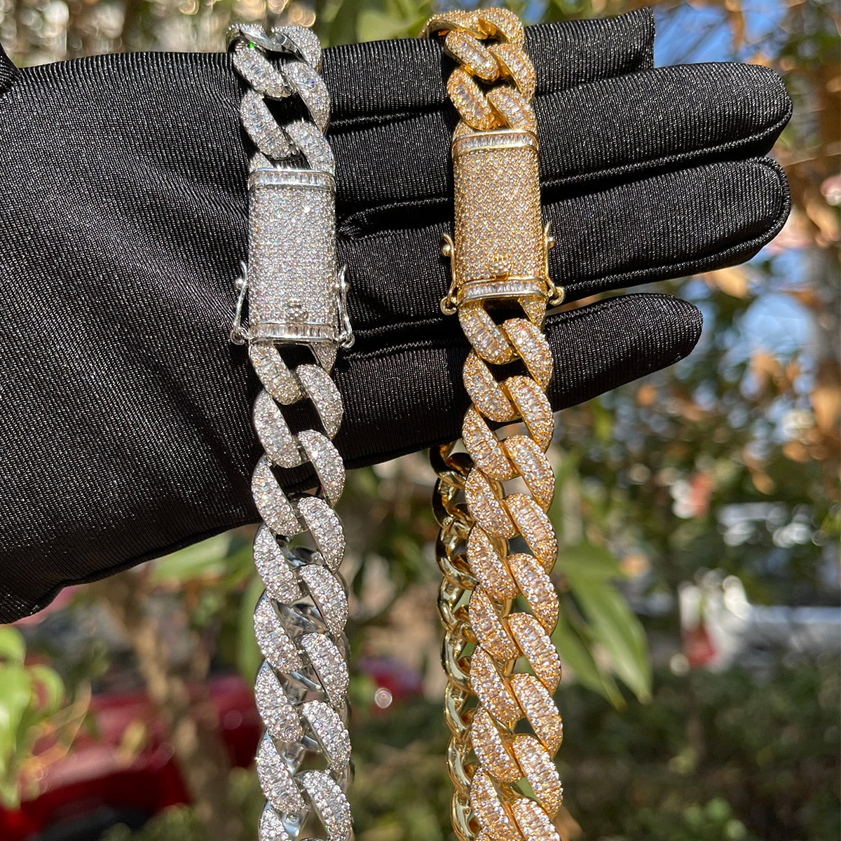 14mm Cuban Link Chain | Solid Rose Gold Cuban Link Chain