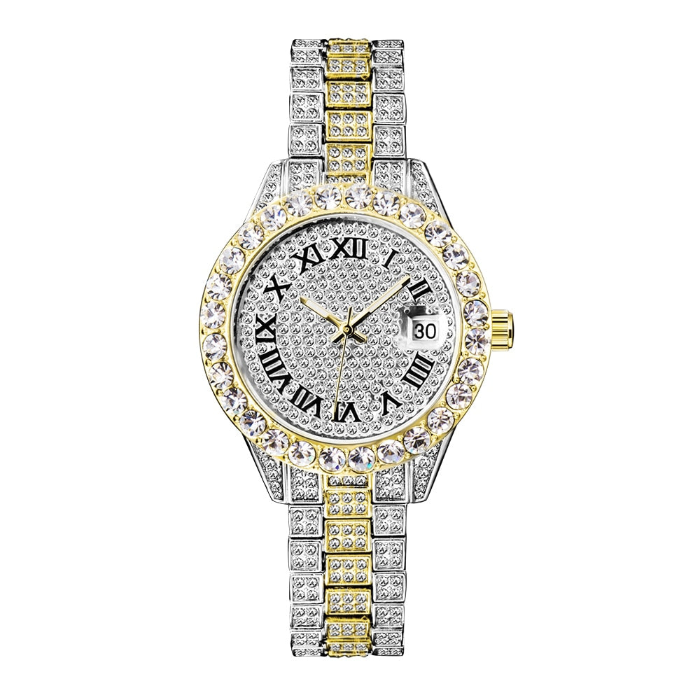 Women's Watches with Bling | Gold Plated Womens Diamond Watches