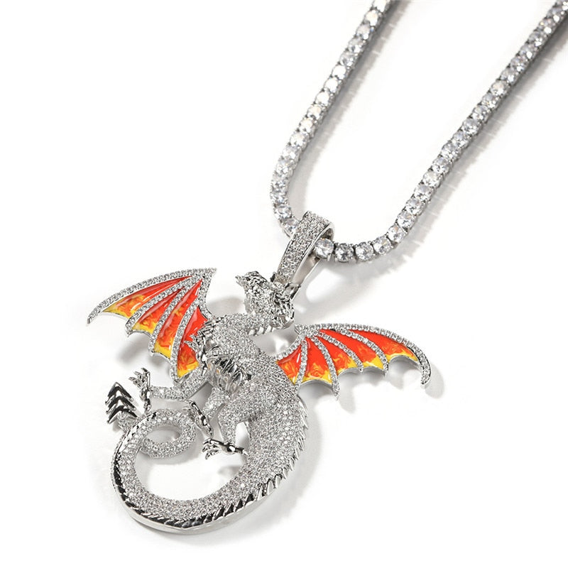 Dragon Pendant | Black Dragon  Pendant | Black Stainless Steel Dragon Pendant